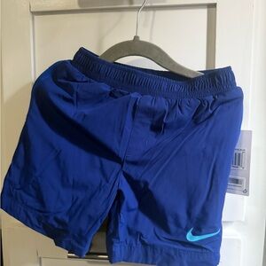 Nike Blue Athletic Shorts with Logo